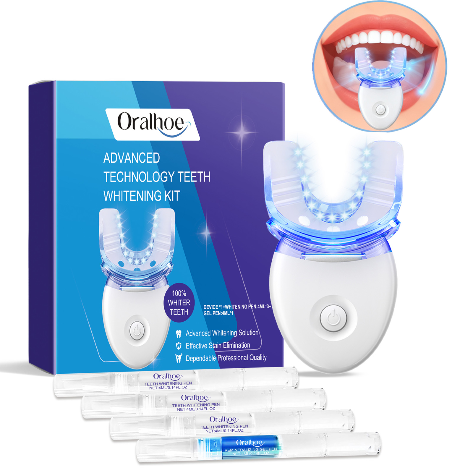 Kit luce LED professionale per - Teeth Whitening Kit recensione e prezzo